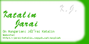 katalin jarai business card